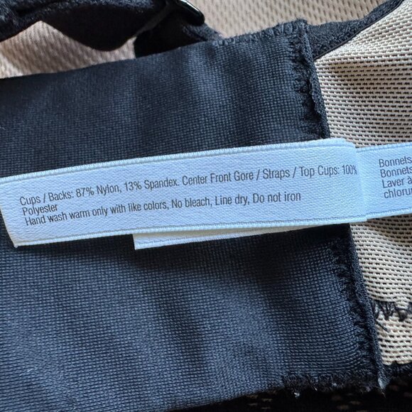 Le Mystère Bra Sz 36D Black Lace Wire Free Full Cup Coverage Bra - Picture 16 of 16